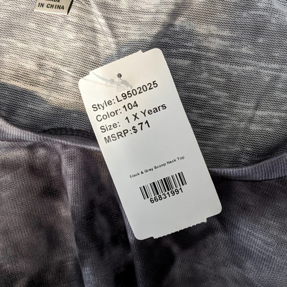 Luuske Boho Hippie Indie Blue Knit Tie Dye Loose Fit Top Size 1X NWT - Picture 3 of 3